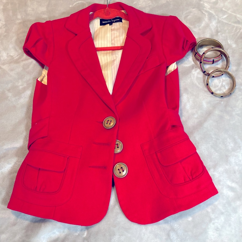 Nanette Lepore Pink Short Sleeve Jacket S10